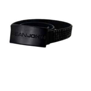 Vintage Sean John Black Leather Belt with silver Studs